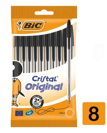BIC Cristal Original Pens Black 8 Pack