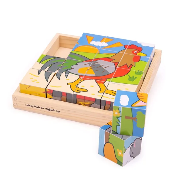 Bigjigs Toys Farm Cube Puzzle