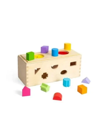 Bigjigs Toys Mystery Box, 10 Piece Wooden Montessori Guessing Game