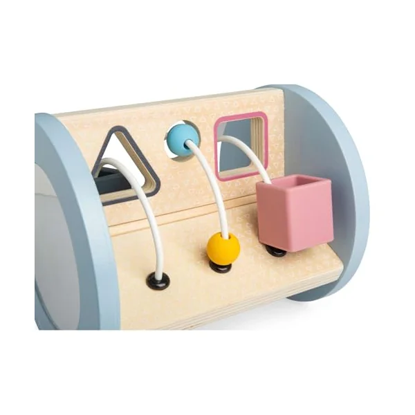 Bigjigs Toys Rolling Sensory Sorter - Wooden Activity Toy For Babies