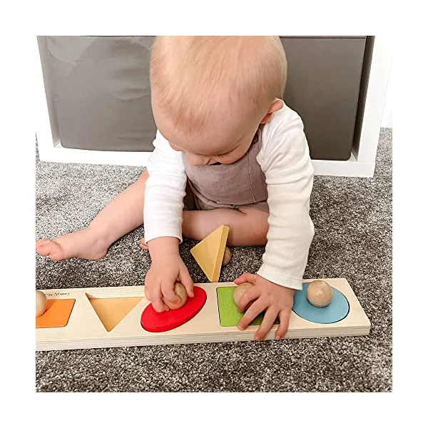 Bigjigs Toys Wooden Shape Sorter Puzzle - Baby & Toddler Toys, Montessori Learning, Ages 1-3