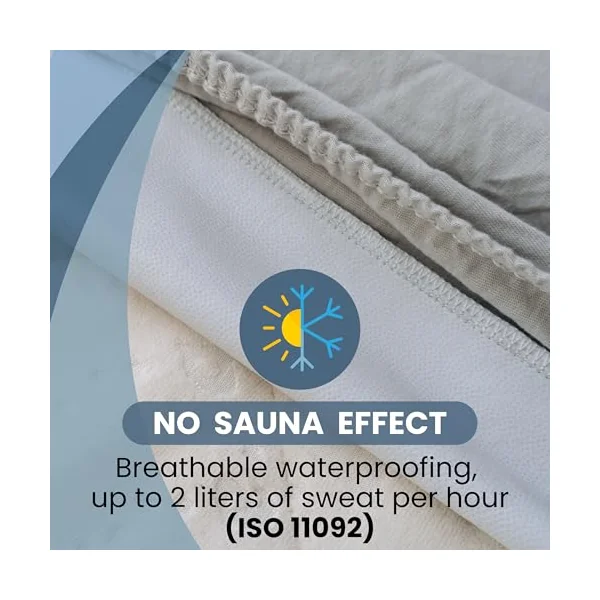 Bisoo Magic Sheet 20x33in Grey Waterproof Fitted Sheet for Bedside Crib | 2-in-1, Saves the Mattress Protector, Waterproof, Breathable, Soft Cotton Jersey Oeko-Tex
