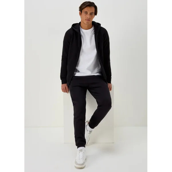Black Essential Cuffed Joggers