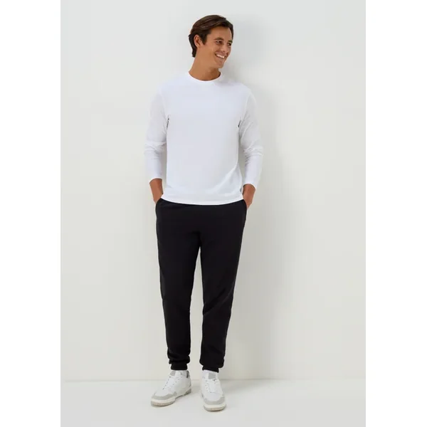 Black Essential Cuffed Joggers