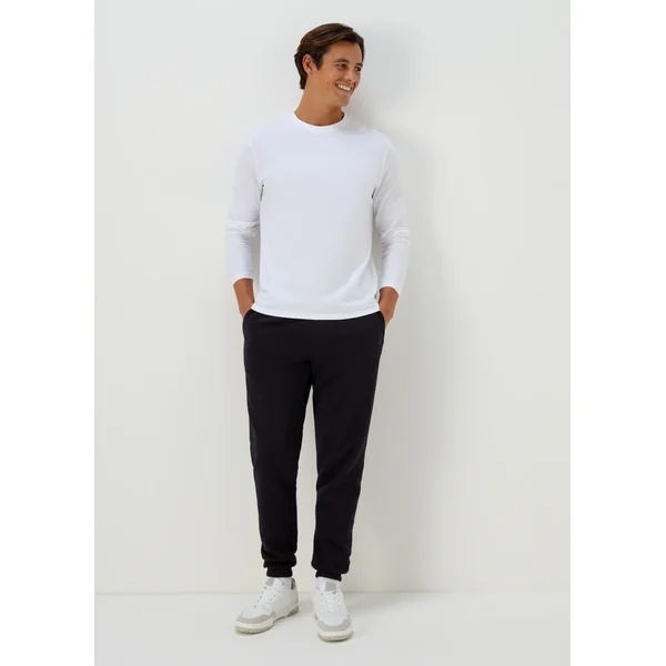 Black Essential Cuffed Joggers