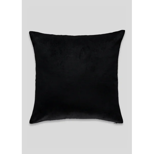 Black Large Soft Velour Cushion