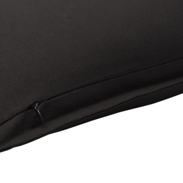 Black Plain Cotton effect Indoor Cushion (L)45cm (W)45cm