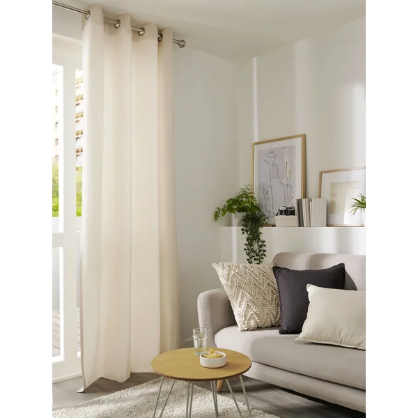Black Plain Cotton effect Indoor Cushion (L)45cm (W)45cm