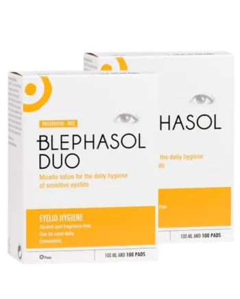 Blephasol Duo Eyelid Hygiene Solution, 2 x 100ml & 100 Pads (4 Months Supply)
