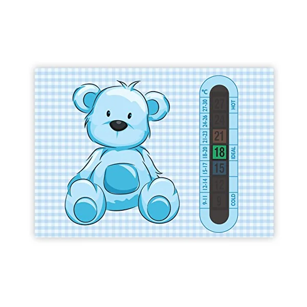 Blue Teddy Bear Nursery and Baby Room Thermometer
