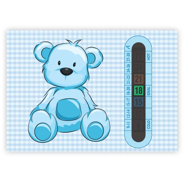 Blue Teddy Bear Nursery and Baby Room Thermometer