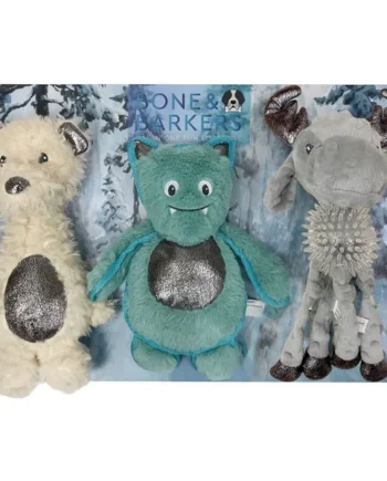 Bone & Barkers Dog Toy in Polar Squeaker Design, Pack of 3