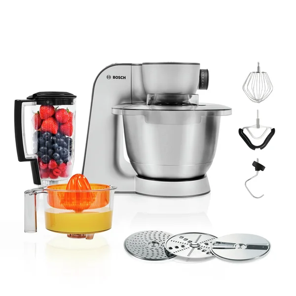Bosch MUM59340GB 7-in-1 Stand Mixer, Grey & Silver