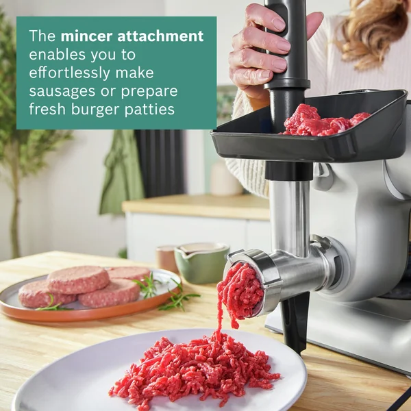 Bosch MUM59340GB 7-in-1 Stand Mixer, Grey & Silver