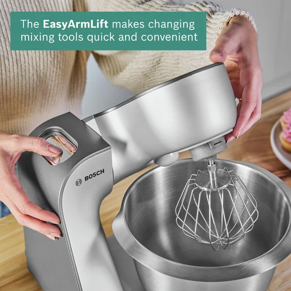 Bosch MUM59340GB 7-in-1 Stand Mixer, Grey & Silver