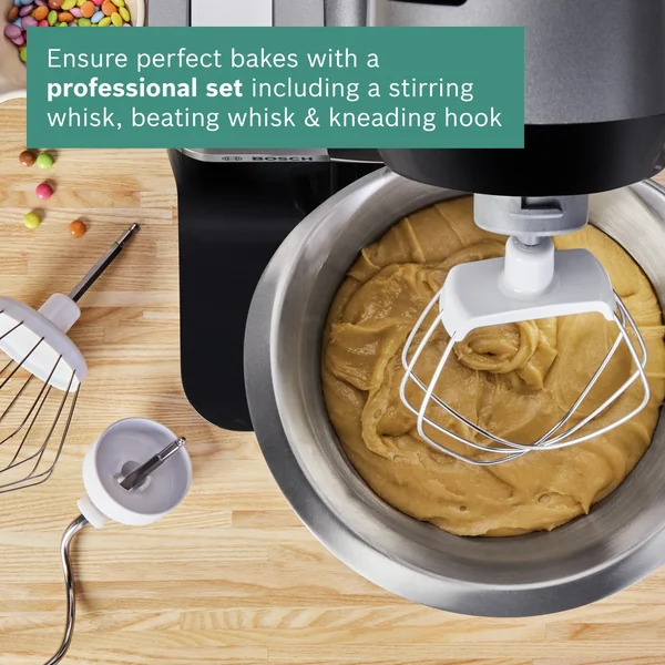 Bosch MUMS2VM40G 7-in-1 Stand Mixer, Juicer, Shredder, Black
