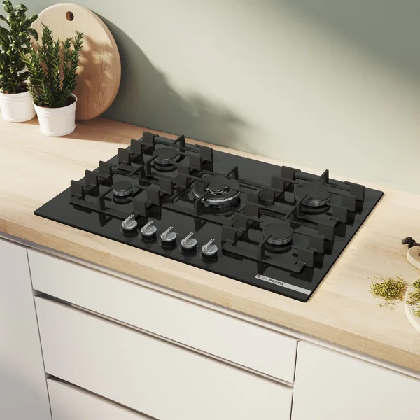 Bosch Series 6 PPQ7A6I40 75.2cm Gas & electric Hob - Black