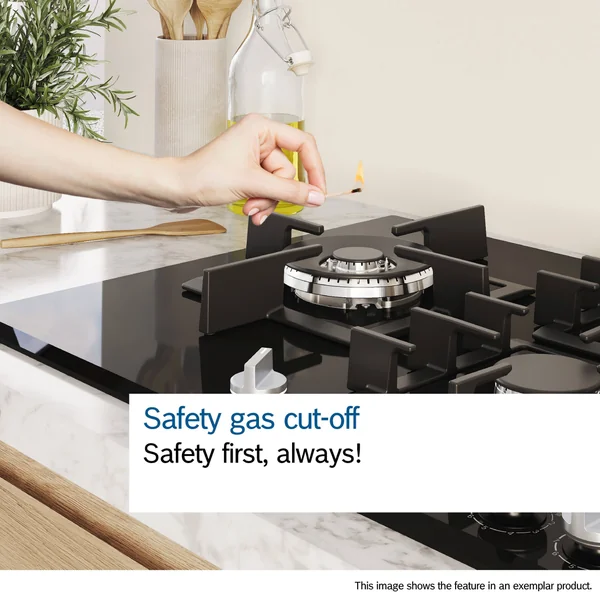 Bosch Series 6 PPQ7A6I40 75.2cm Gas & electric Hob - Black