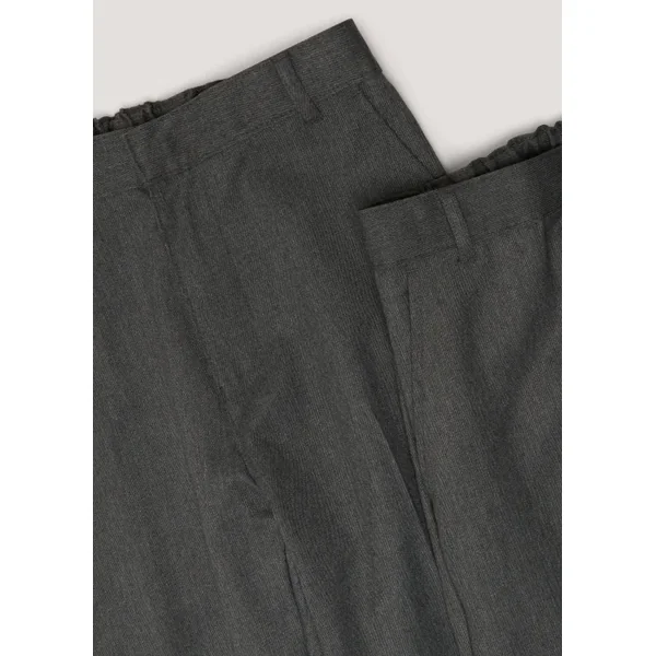 Boys 2 Pack Grey Regular Fit Longer Length School Trousers (3-13yrs)