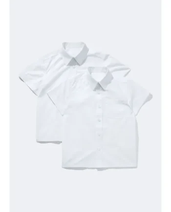 Boys 2 Pack White Short Sleeve School Shirts (4-16yrs)