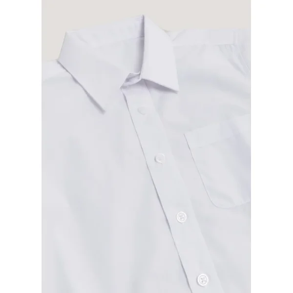 Boys 5 Pack White Short Sleeve School Shirts (4-16yrs)