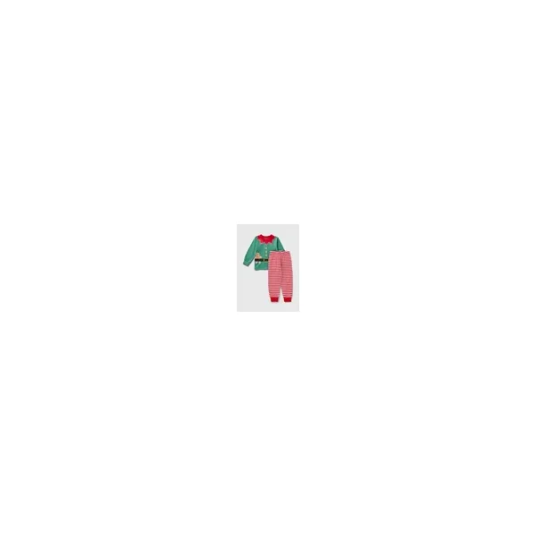 Boys Green Elf Christmas Pyjamas (1-7yrs)
