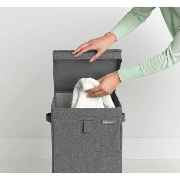 Brabantia 35L Stackable Laundry Container Box - Grey Black