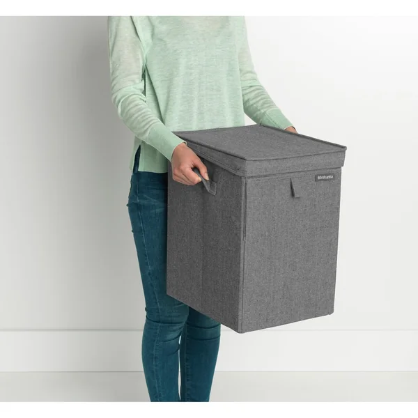 Brabantia 35L Stackable Laundry Container Box - Grey Black