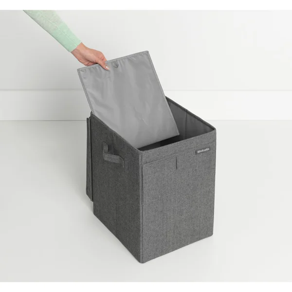 Brabantia 35L Stackable Laundry Container Box - Grey Black