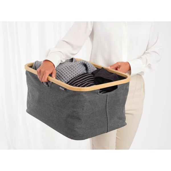 Brabantia 40 Litre Foldable Laundry Basket - Pepper Black