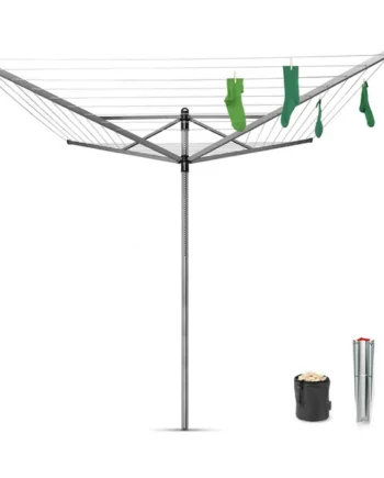 Brabantia 50m Lift-O-Matic Washing Line with Ground Spike