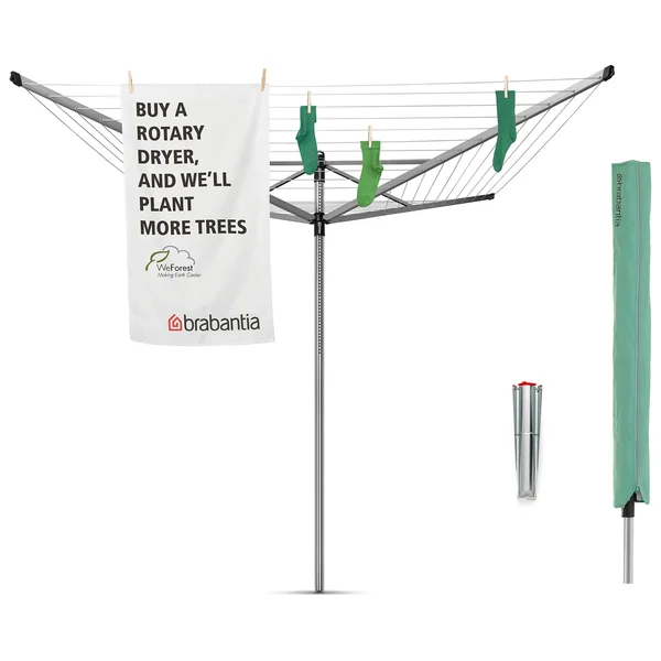 Brabantia 60m Lift-O-Matic Washing Line with Ground Spike
