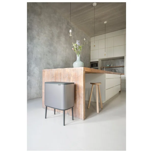Brabantia Bo 11 + 23 Litre Touch Top Bin - Dark Grey