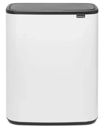 Brabantia Bo 2x30 Litre Touch Top Bin - White