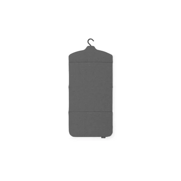 Brabantia Foldable Steam Board in Black Compact, 360 Degree Rotating Hook, Solid Surface for Pressure Steaming