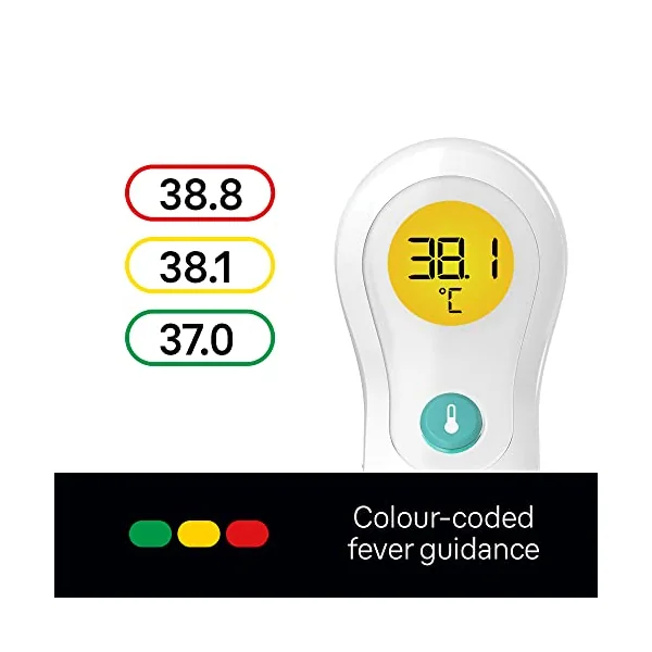 Braun Sensian 5 Forehead non-contact thermometer | #1 Brand among doctors1 | Positioning Guidance | Colour-Coded Digital Display | 2 second measurement | Baby and Child Friendly | BNT300