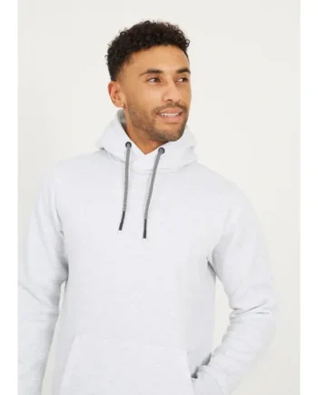 Brave Soul Ecru Hoodie With Kangaroo Pocket