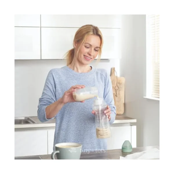 Breast Milk Storage Bags 25 Pack Breastmilk Pouches for Fridge or Freezer Use, Store Flat or Standing, BPA and BPS Free, Pre-Sterilised, Double Zipper Seal Multi Pack Tiny to Tots