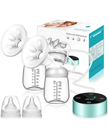 Breast Pump, Portable Double Electric Breast Pump for Breastfeeding | 3 modes & 10 adjustable suction levels, LED touchscreen, rechargeable design, BPA-free for breast milk