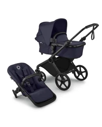 Bugaboo Cub All-Terrain Pushchair, Stroller for Newborn to Toddler (22 kg) | Smooth Ride & All-Day Comfort, Lightweight 10.7 kg, Reclining and Reversible Sea & Large Storage Basket, Deep Indigo