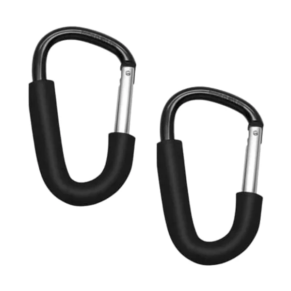 Buggy Clips x2 Heavy Duty Pram Clips - Ideal Stroller Hooks for Baby Pushchair Shopping and Changing Bags