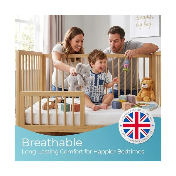 Bundle - 70x140cm - 2 Fitted Cot Bed Sheets and Mattress Protector | Award Winning Certified 100% Organic Cotton Fitted Sheets And 100% Bamboo Waterproof Mattress Protector for Everyday Bedding