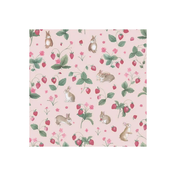 Bunnies & Berries Wallpaper Pink Holden 14141