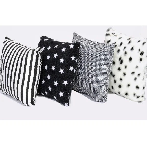 B&W Cushion Set - Pk of 4