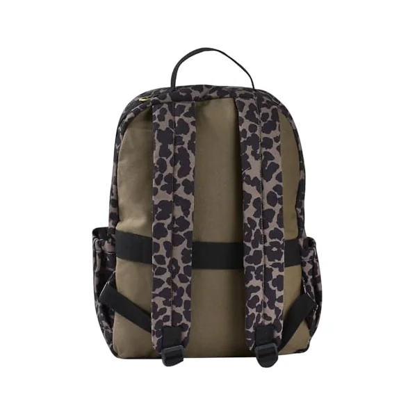 BÉABA Baby Changing Backpack Tokyo 21L – Unisex Diaper Bag for Mom and Dad, 9 Pockets, Insulated Bottle Pocket, Stroller Clips, Padded Changing Mat – Leopard