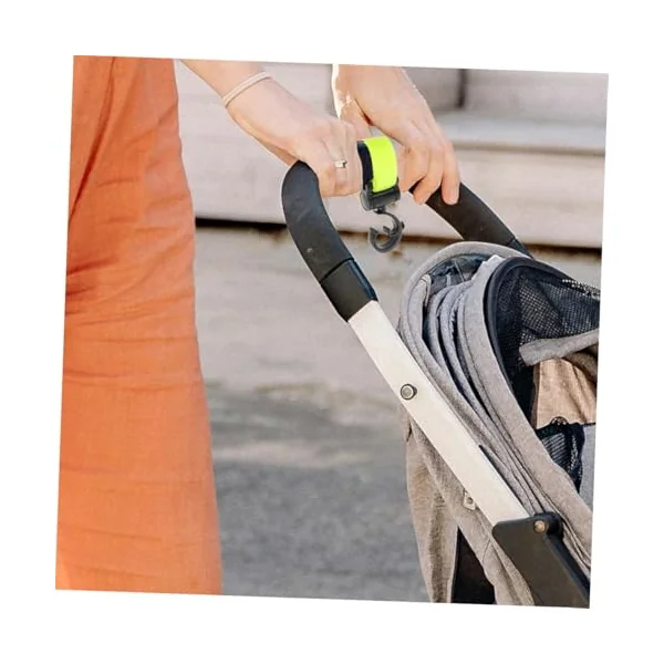 Cabilock 2pcs Versatile Stroller Hanging Hooks with Detachable Strap for Strollers Motorcycles Electric Scooters Compact Lightweight Storage Clips for Bags Umbrellas and Groceries