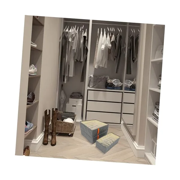 Cabilock 3 Pcs Underwear Socks Underwear Bra Storage Container Organizer Dividers Fabric Dresser Organizer Bra Drawer Dividers Cloth Dressing Table Foldable Baby