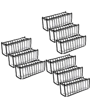Cabilock 3 Sets Underwear Storage Box Wardrobe Clothes Organizer Drawer Dividers for Clothes Drawer Socks Containers Foldable Drawer Organizer Bra Underwear Drawer Fabric Scarf Baby Lattice
