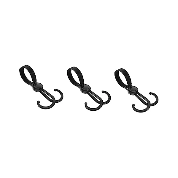 Cabilock 3pcs Stroller Hook Lightweight Carabiners Multi-Function Hooks for Hanging Bags Outdoor Stroller Sturdy Pram Accessories