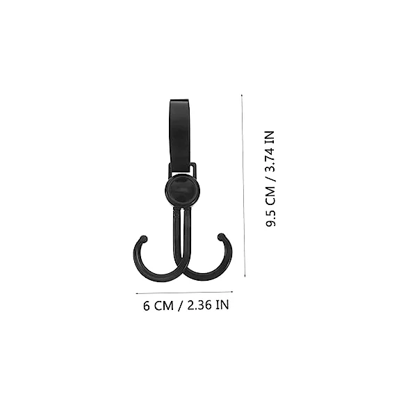 Cabilock 3pcs Stroller Hook Lightweight Carabiners Multi-Function Hooks for Hanging Bags Outdoor Stroller Sturdy Pram Accessories